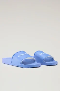 Scarpe da barca e sandali>Woolrich Sandali Slide In Gomma Sky Blue