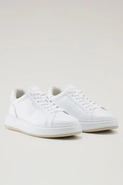 Sneakers>Woolrich Sneakers Arrow In Pelle White