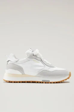 Sneakers>Woolrich Sneakers Retro In Pelle Con Dettagli In Nylon White White