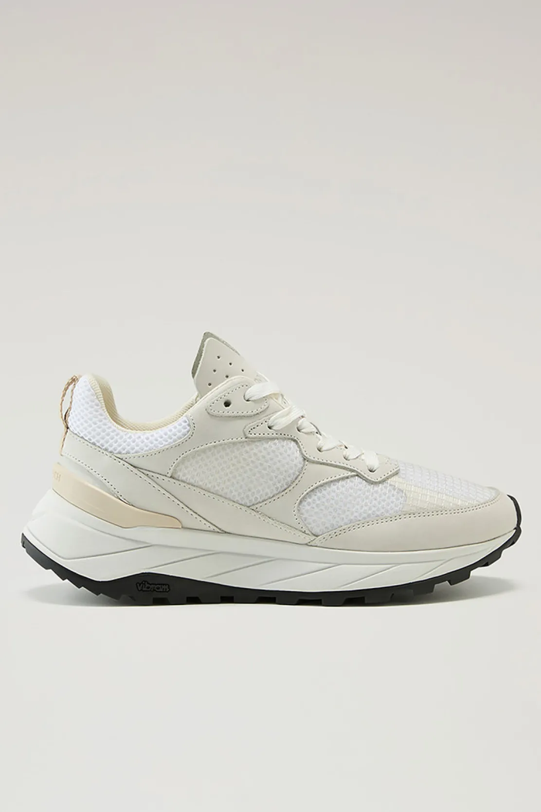 Sneakers>Woolrich Sneakers Running In Tessuto Ripstop E Nabuk White White