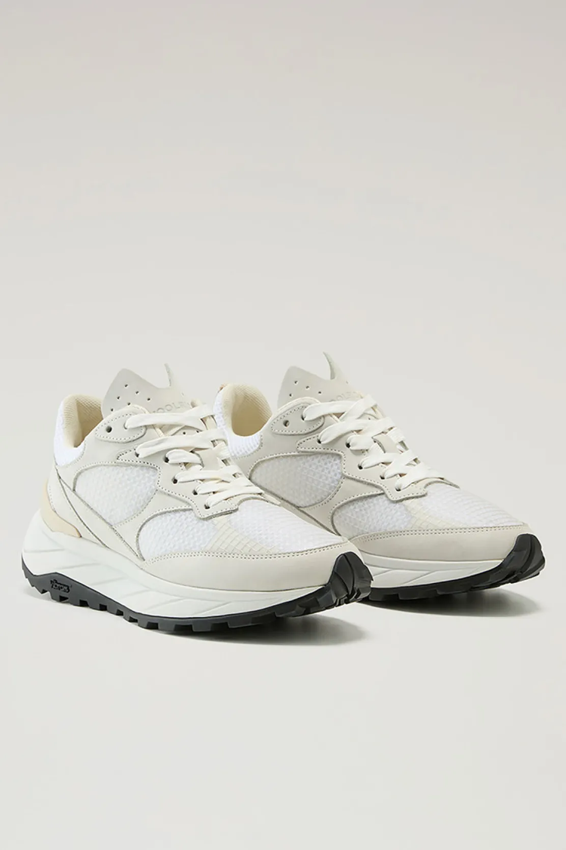 Sneakers>Woolrich Sneakers Running In Tessuto Ripstop E Nabuk White White