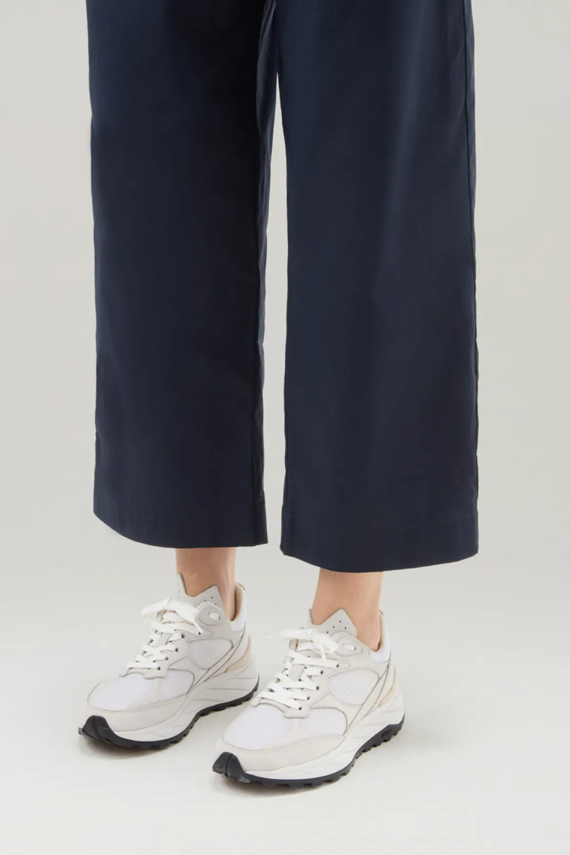 Sneakers>Woolrich Sneakers Running In Tessuto Ripstop E Nabuk White White