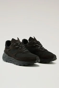 Sneakers>Woolrich Sneakers Running In Tessuto Ripstop Black Black