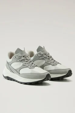 Sneakers>Woolrich Sneakers Running In Tessuto Ripstop Grey Off White