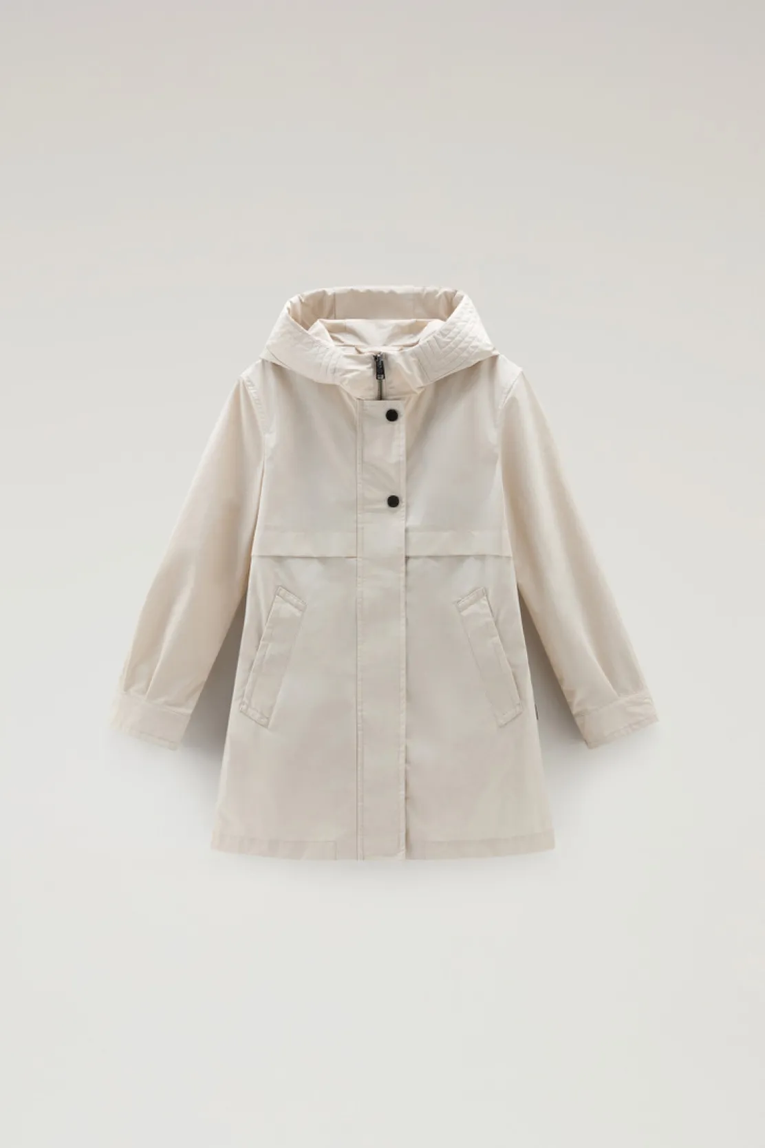 Giacche>Woolrich Summer Parka Da Bambina In Urban Touch Light Oak