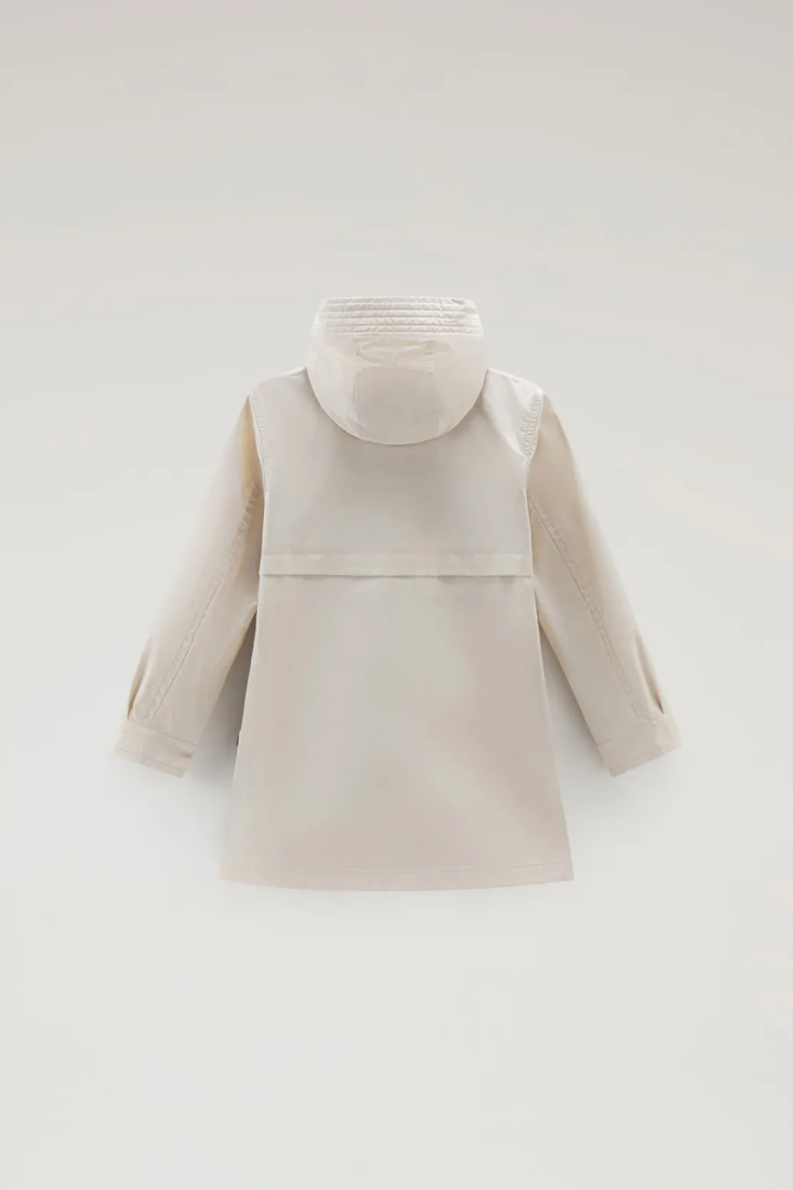 Giacche>Woolrich Summer Parka Da Bambina In Urban Touch Light Oak