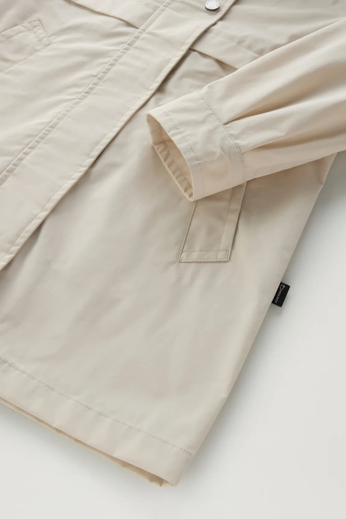 Giacche>Woolrich Summer Parka Da Bambina In Urban Touch Light Oak