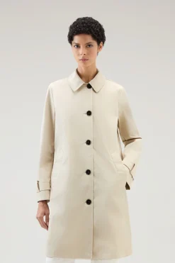 Cappotti>Woolrich Trench Havice In Best Cotton Light Oak