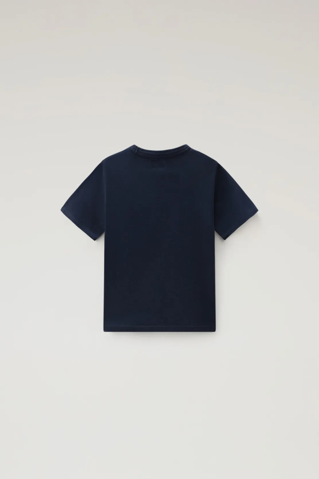 Abbigliamento>Woolrich T-shirt Da Bambino In Puro Cotone Con Ricamo Melton Blue