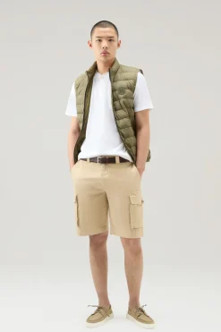 T-shirt>Woolrich T-shirt Henley In Misto Cotone E Lino Bright White
