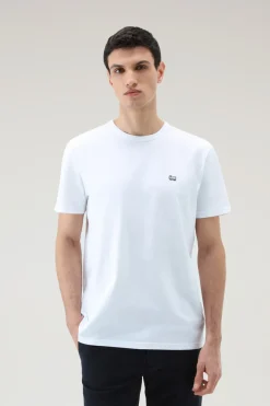T-shirt>Woolrich T-shirt Sheep In Puro Cotone Bright White